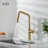Kibi Macon Single Handle Pull Down Kitchen Sink Faucet with Soap Dispenser C-KKF2007BG-KSD100BG